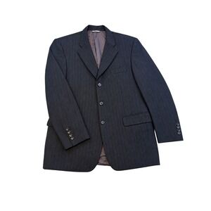 Cesarani Mens Suit Charcoal Grey Pinstripe Lanificio A Rodina Super 100 Italy